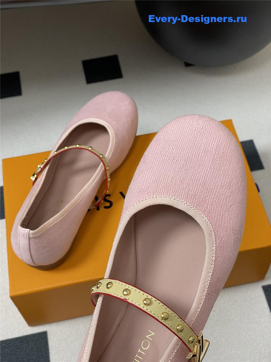 l0vis Vvtt0n pink denim romy flats