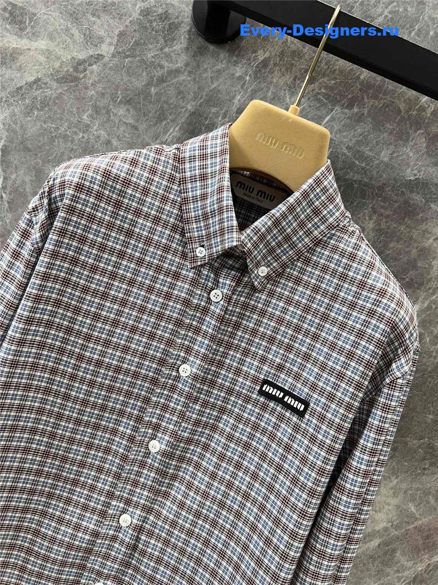 Miu Miu Checked Cord Shirt