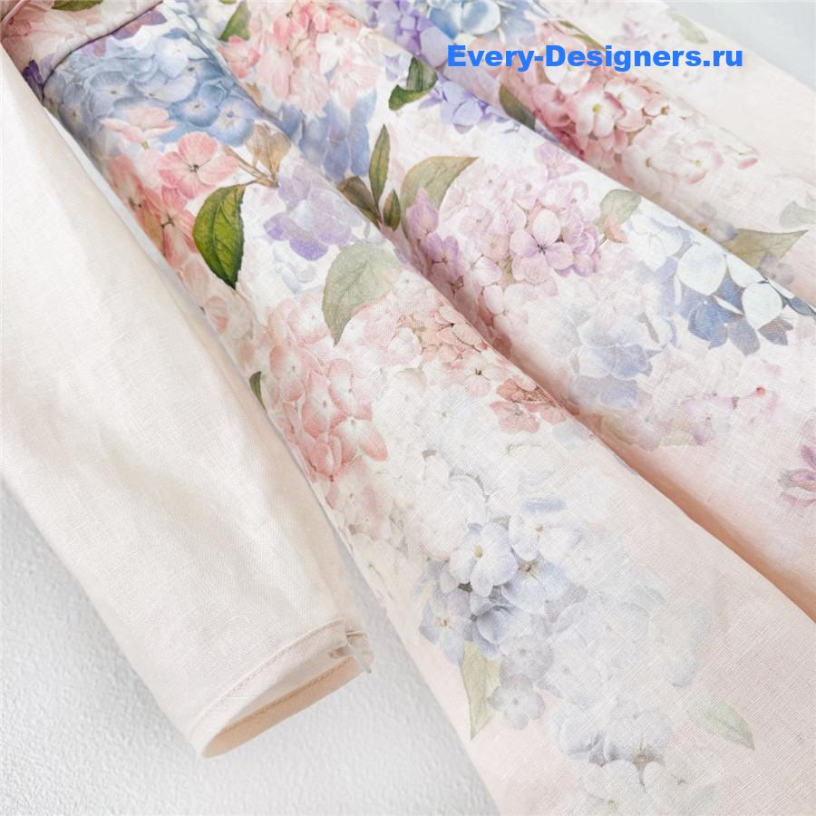 Zimm Hydrangea Puff Sleeve Dress