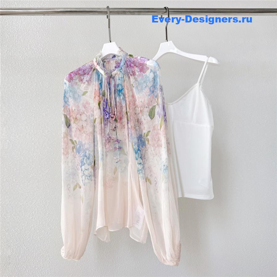 Zimm Hydrangea Billow Blouse