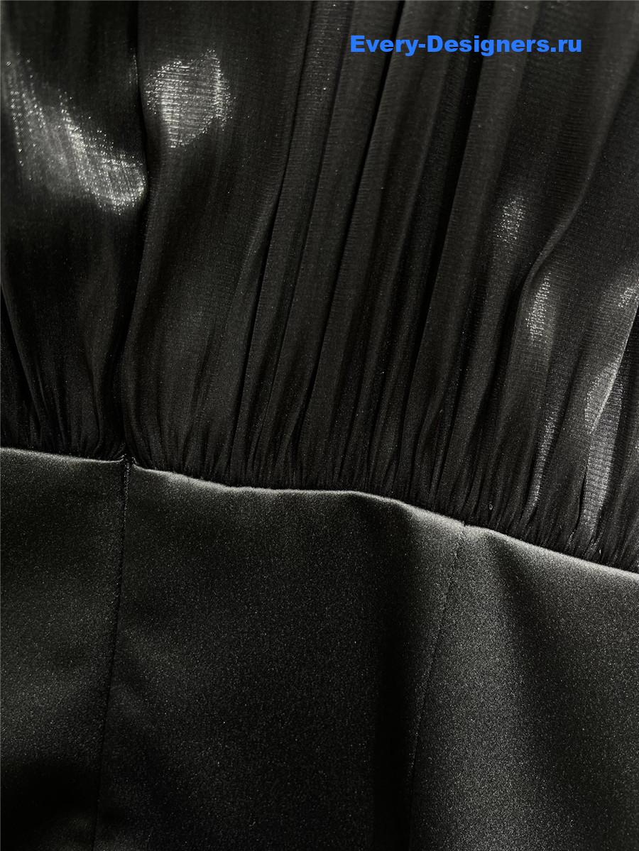 Sa1nt Lau*nt black halter dress