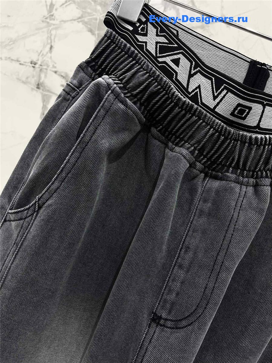 A1exa*der wang grey gradient denim pants