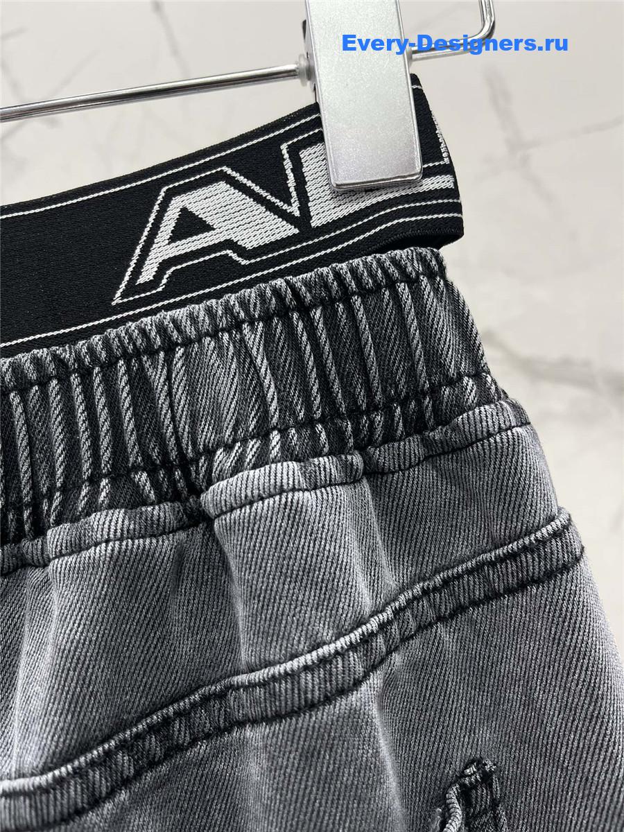 A1exa*der wang grey gradient denim pants