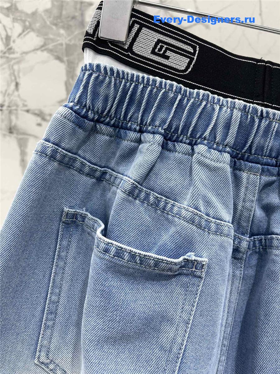 A1exa*der wang blue gradient denim pants
