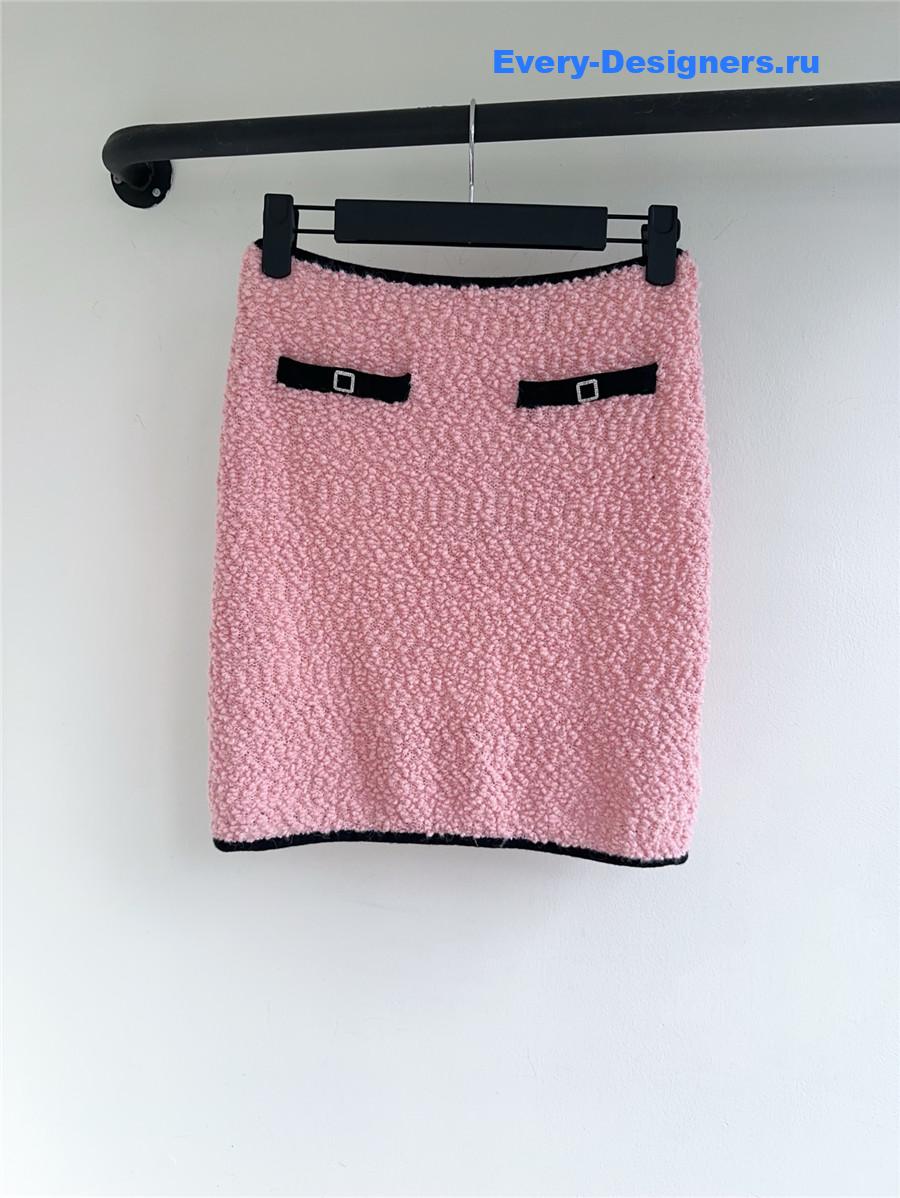 Ch**el knit cardigan skirt set