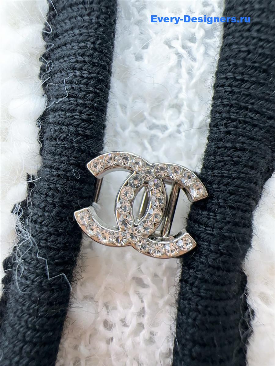 Ch**el white knit cardigan skirt set