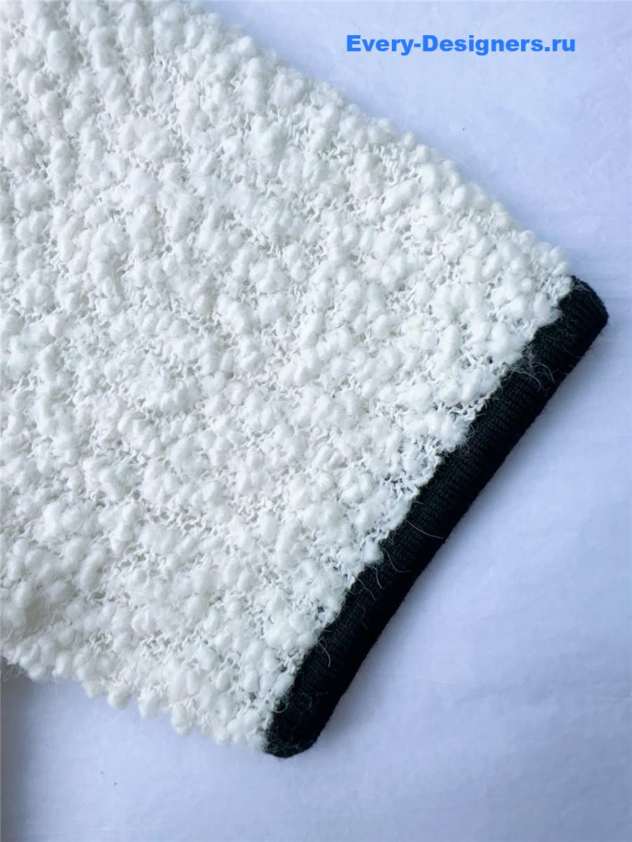 Ch**el white knit cardigan skirt set