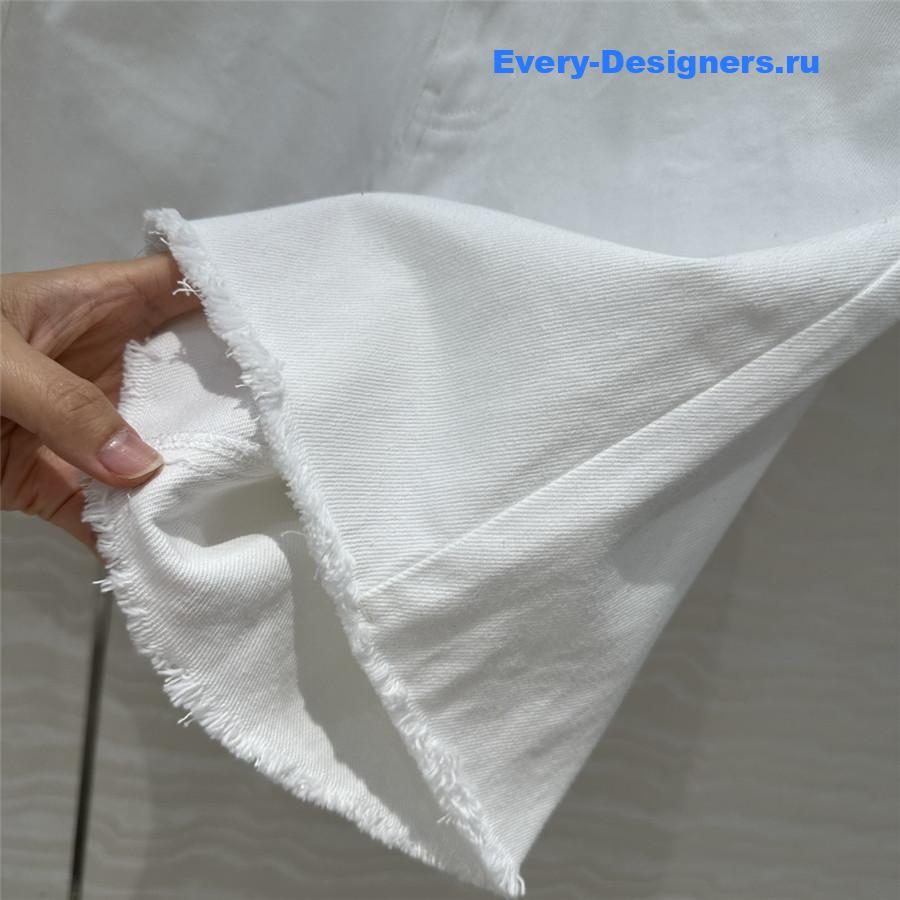 Pra*a white denim shorts