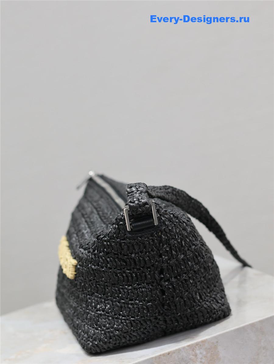 Sa1nt Lau*nt le rafia crossbody bag in black