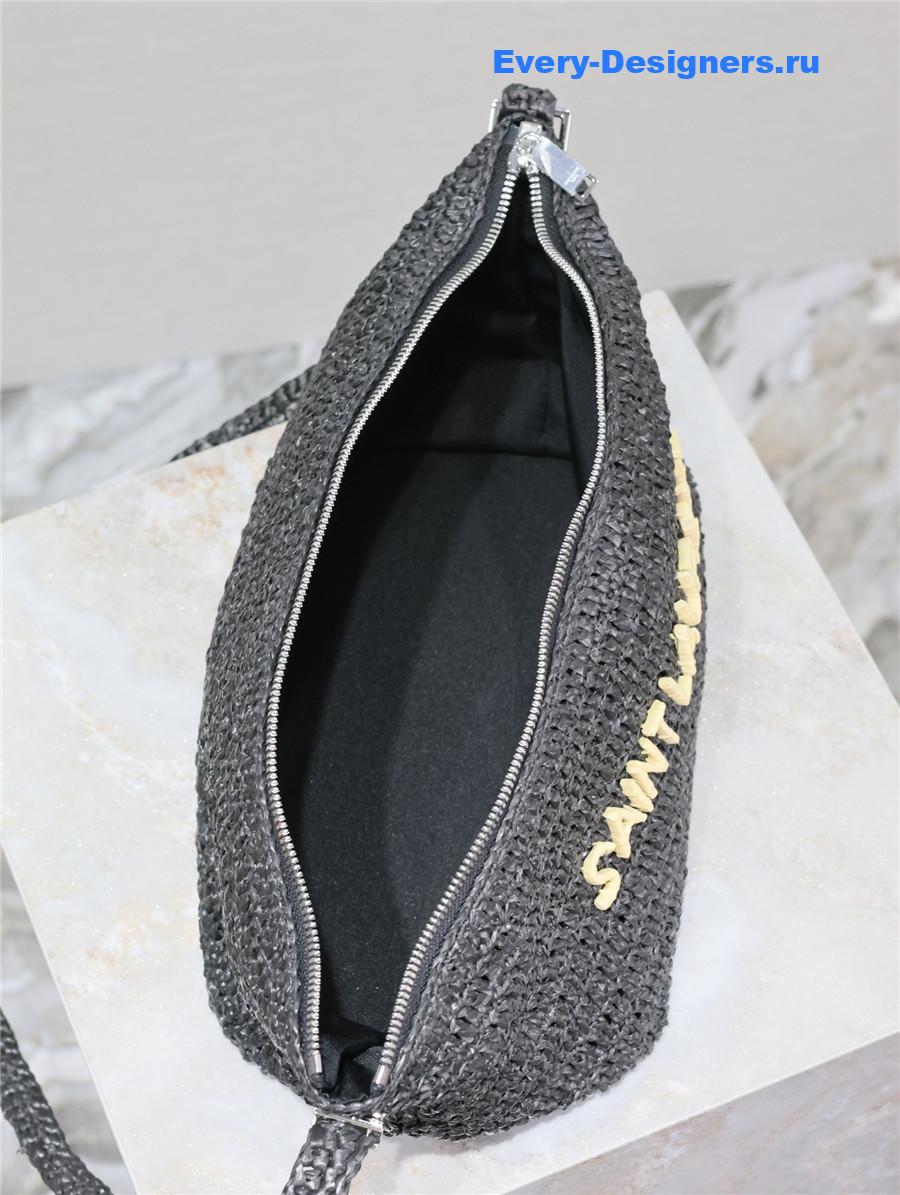 Sa1nt Lau*nt le rafia crossbody bag in black