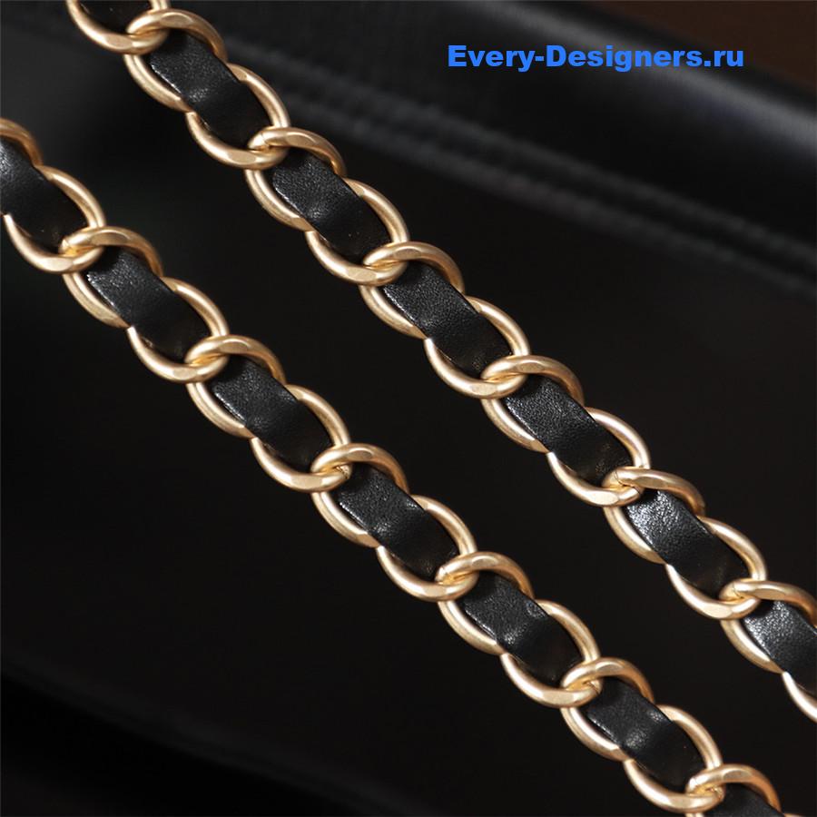 Ch**el black cc logo shopping tote