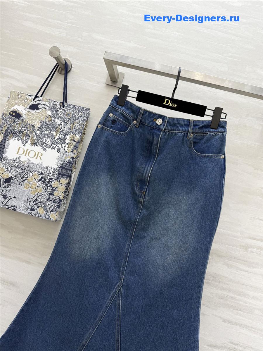 D10r fishtail denim skirt