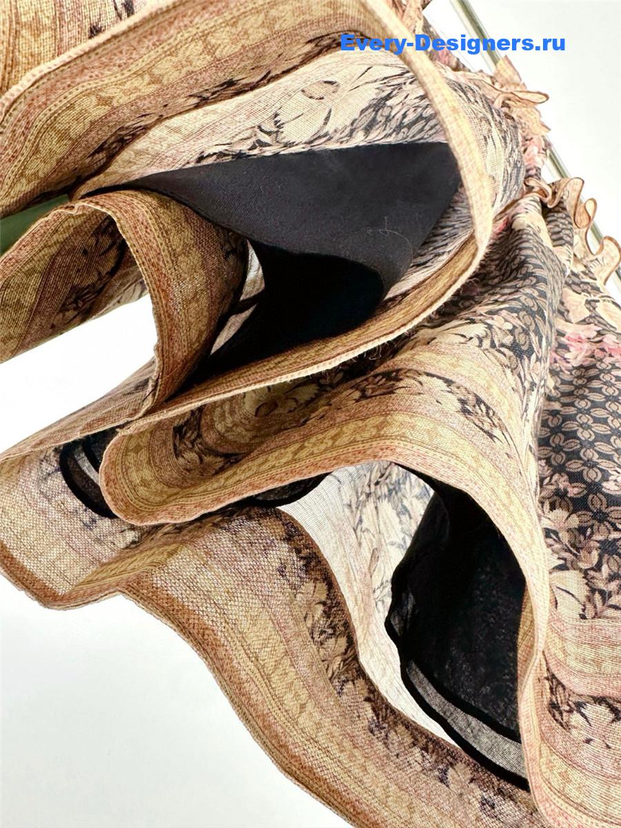 Zimm Black Floral Halter Mini Dress