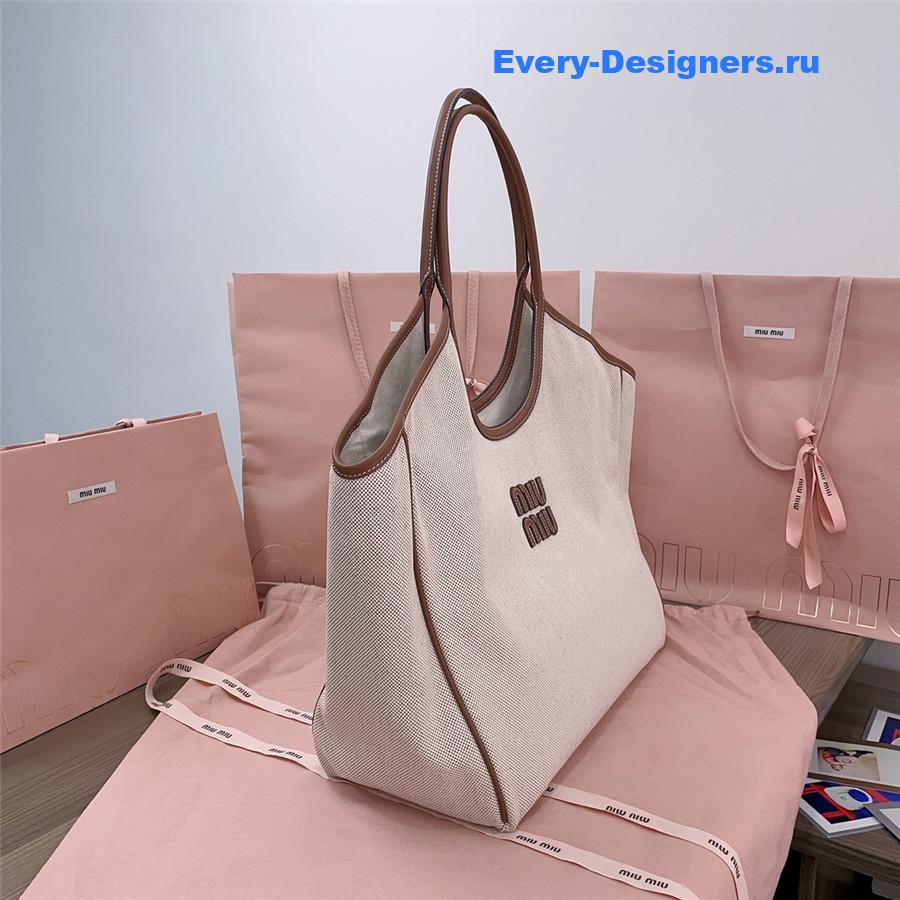 Miu Miu Ivy Large Canvas Tote