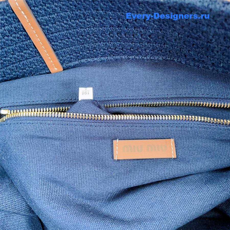 Miu Miu Red Striped Crochet Tote