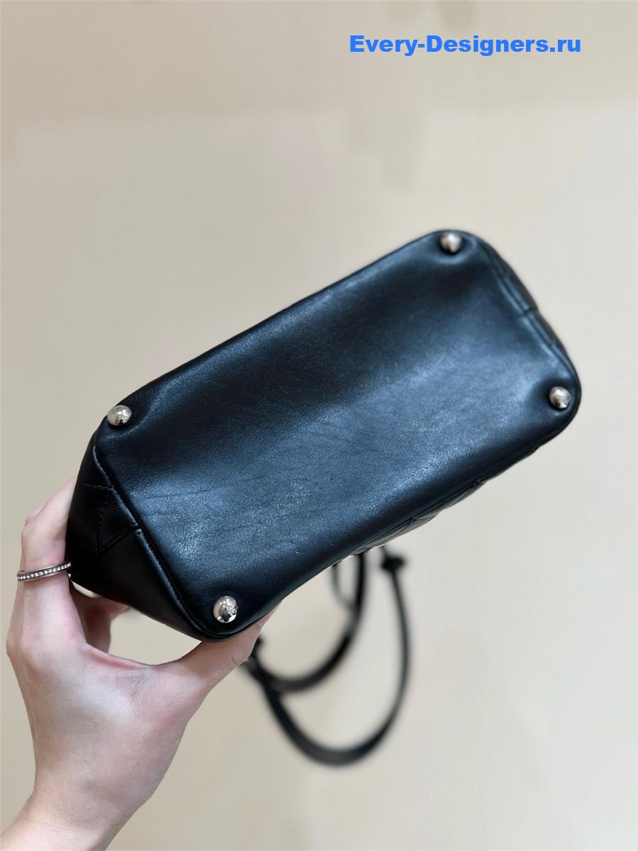 Ch**el white quilted cambon tote