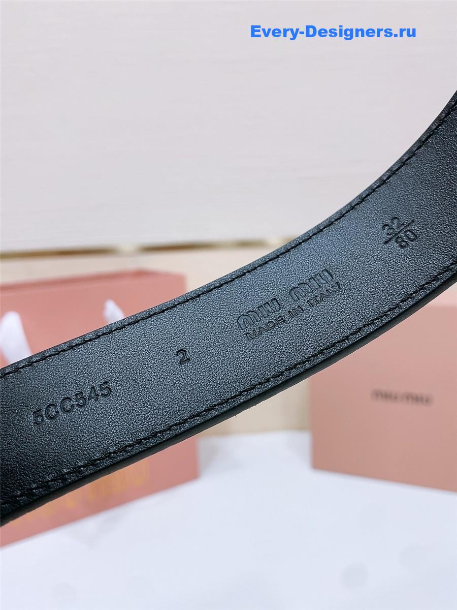 Miu Miu Black Suede Belt