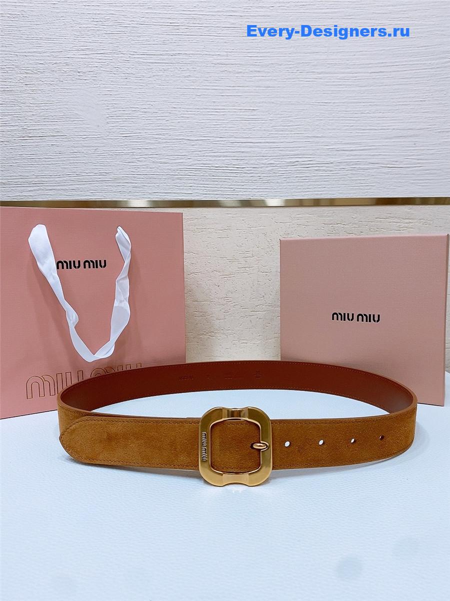 Miu Miu Brown Suede Belt
