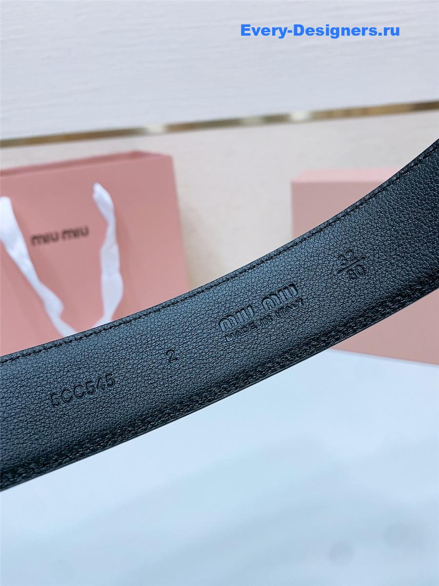 Miu Miu Black Leather Belt
