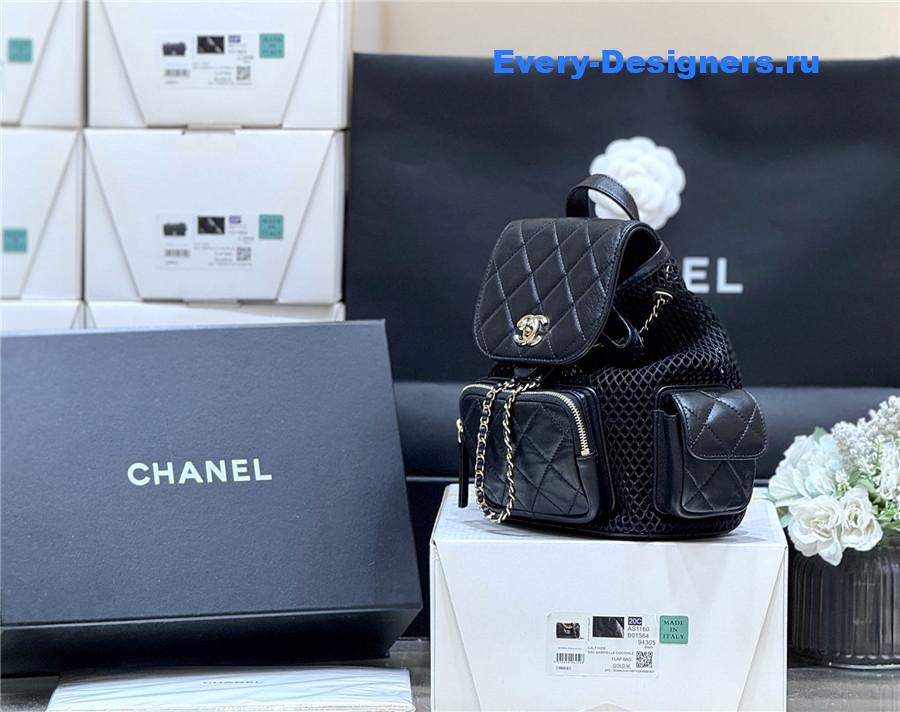 Ch**el mesh lambskin backpack