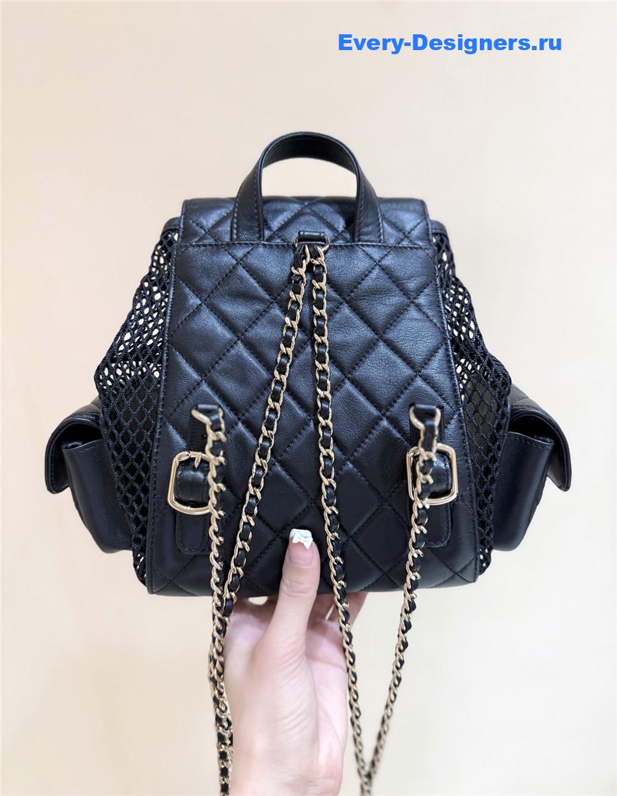 Ch**el mesh lambskin backpack