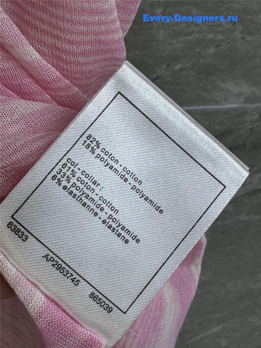 Ch**el pink transparent knit top