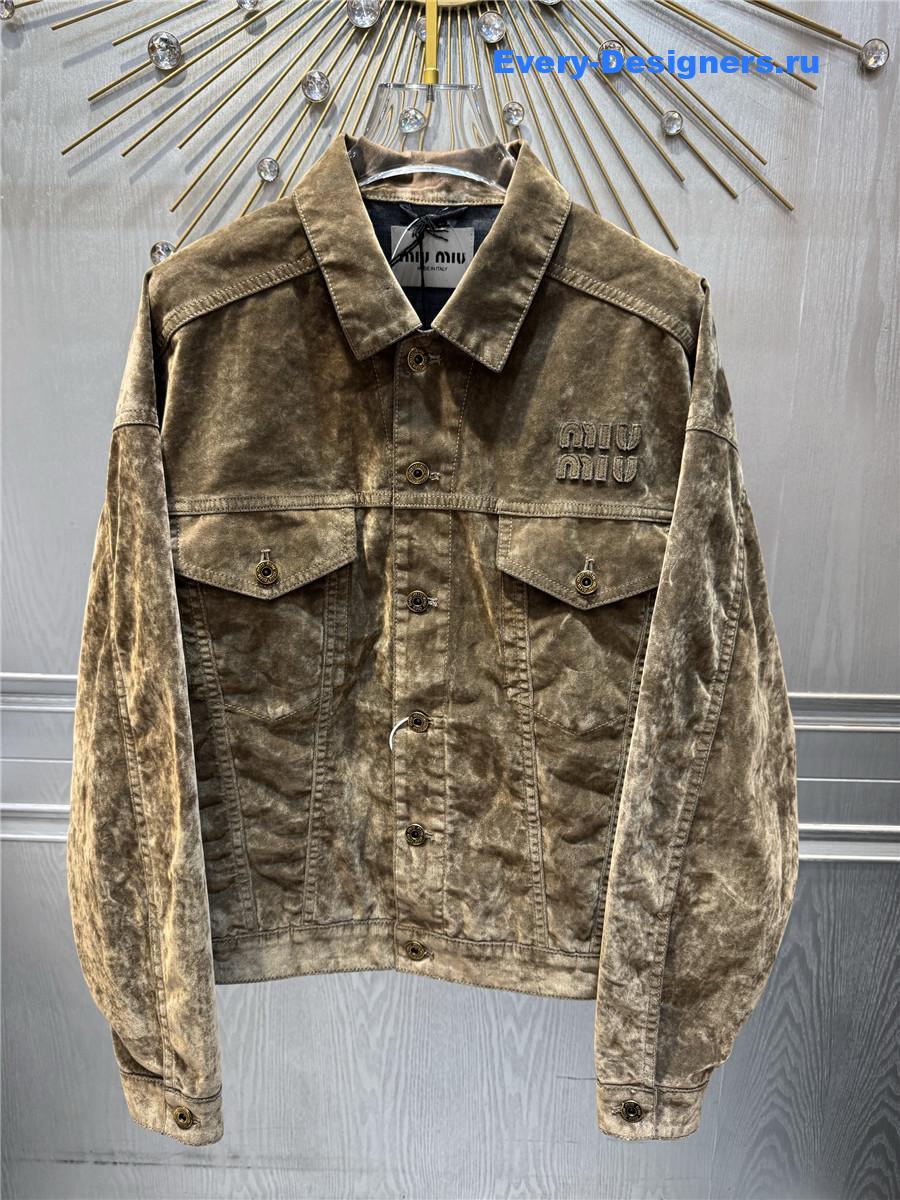 Miu Miu Tobacco Chambray Jacket