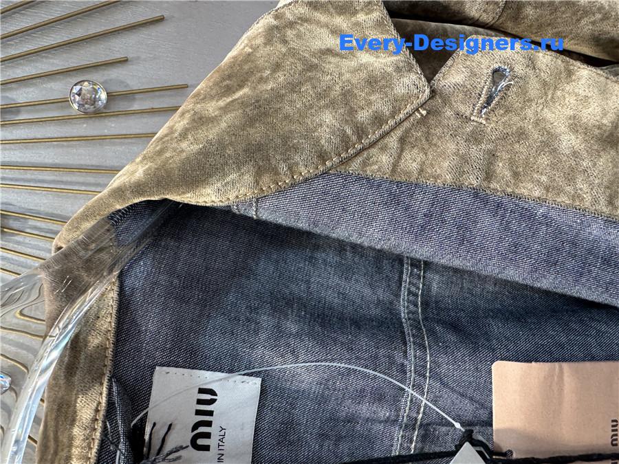 Miu Miu Tobacco Chambray Jacket