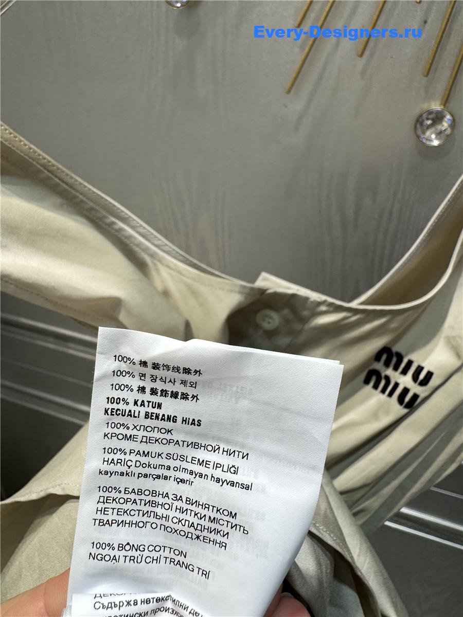 Miu Miu Limestone Panama Dress