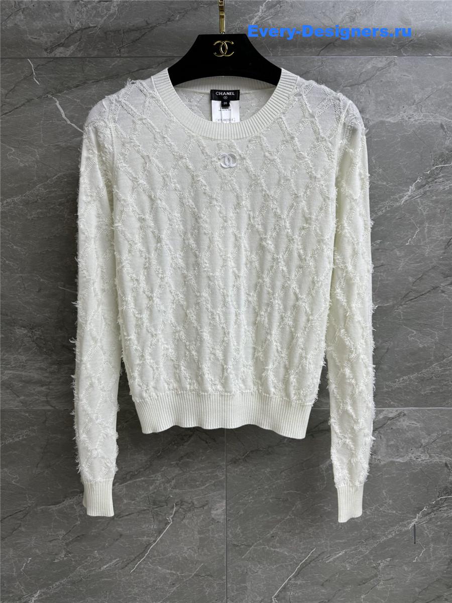 ch**el white D1am0nd cardigan