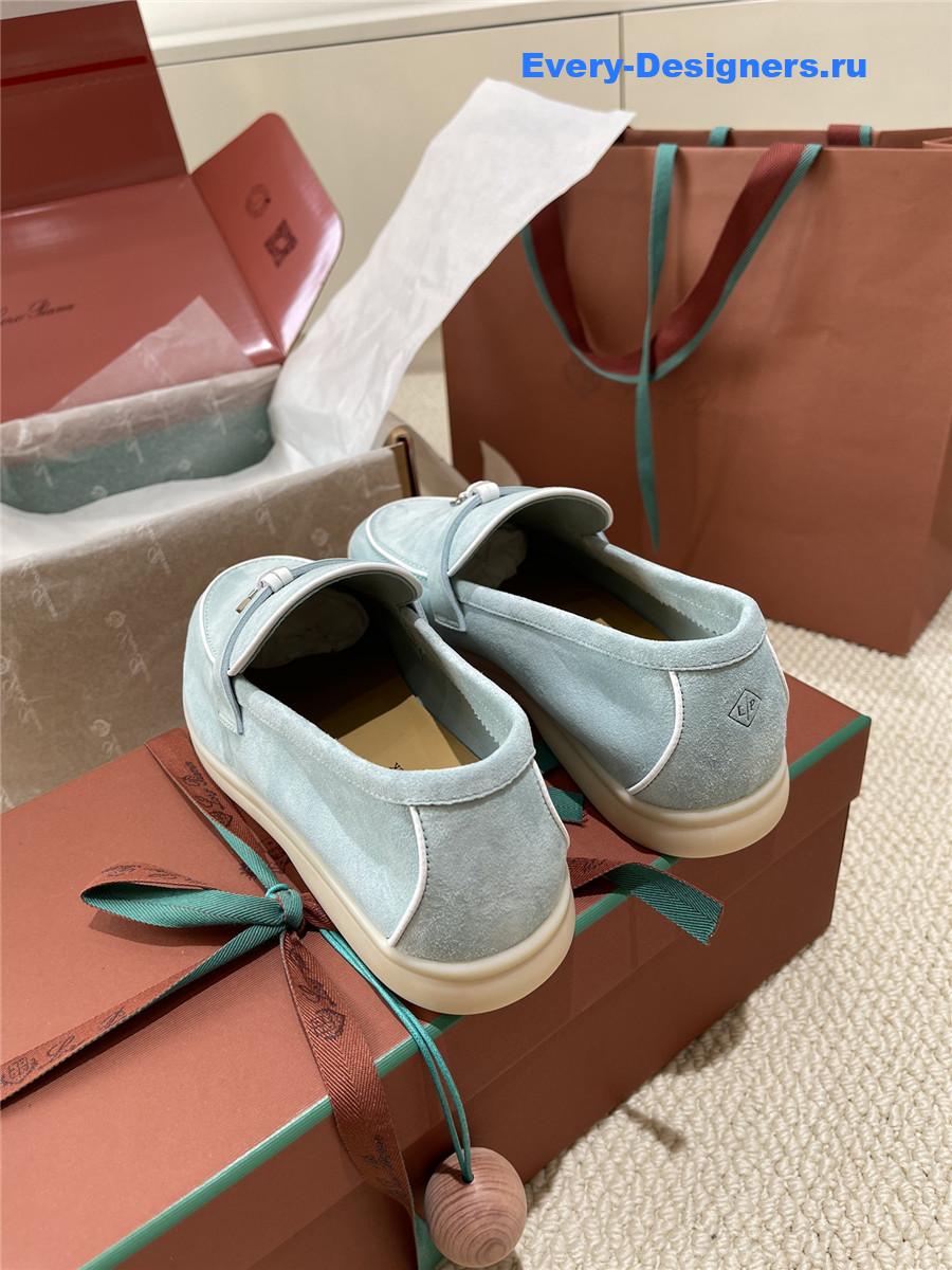L0r0 P1ana light blue suede loafers