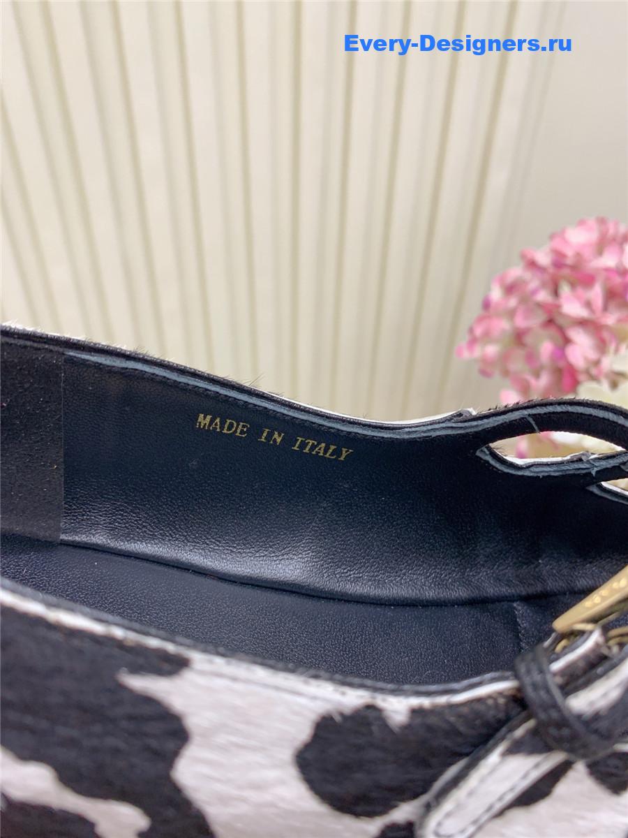 Pra*a printed leather ballerinas