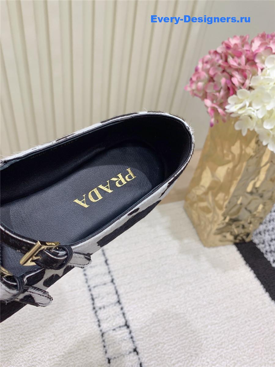 Pra*a printed leather ballerinas