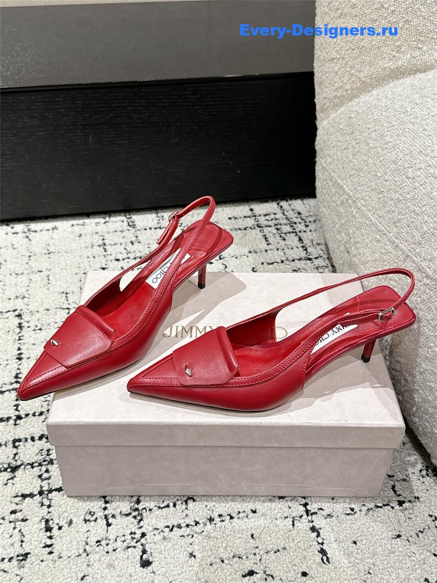 J1m*y Ch00 frances red slingback pumps