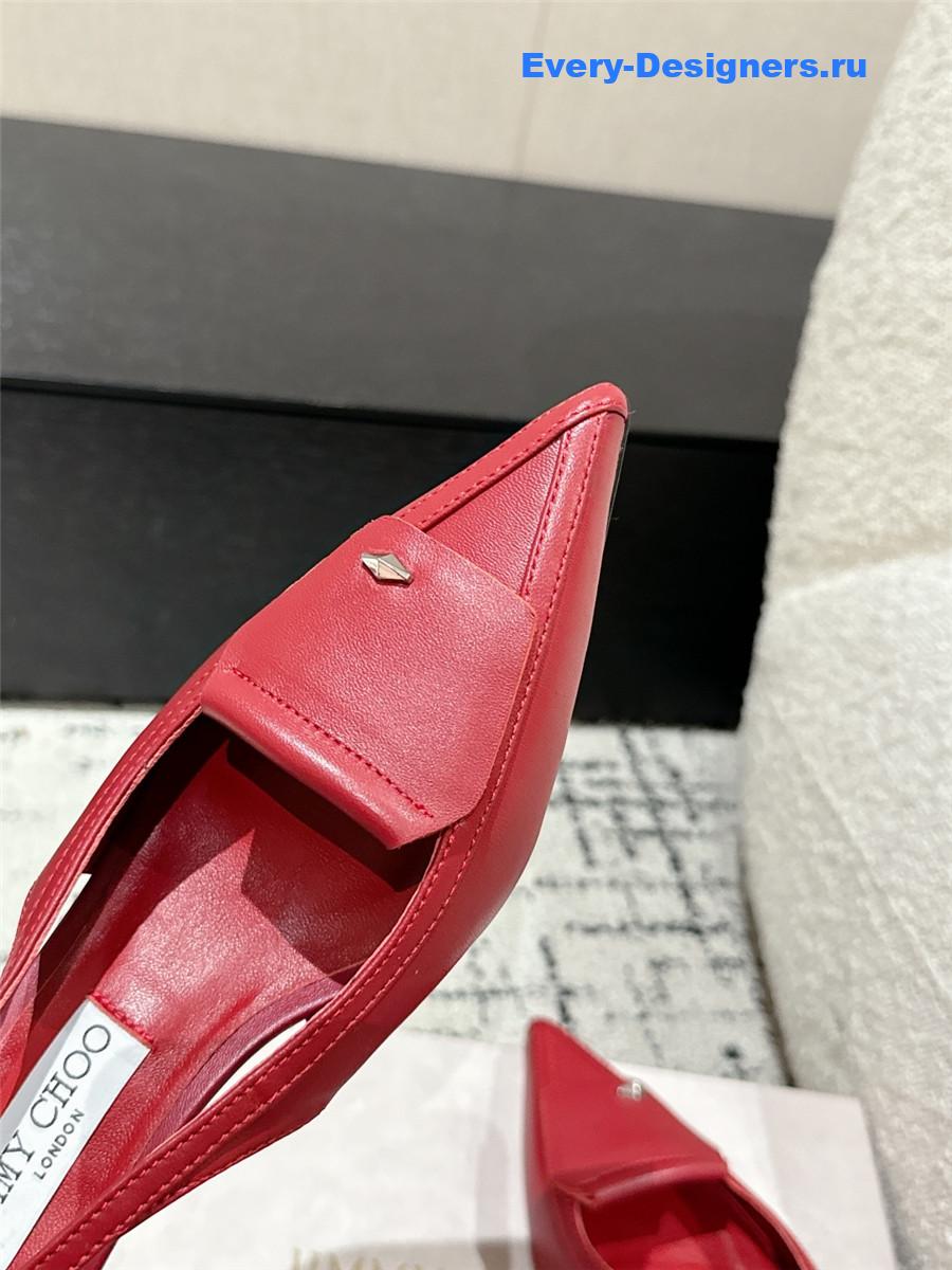 J1m*y Ch00 frances red slingback pumps