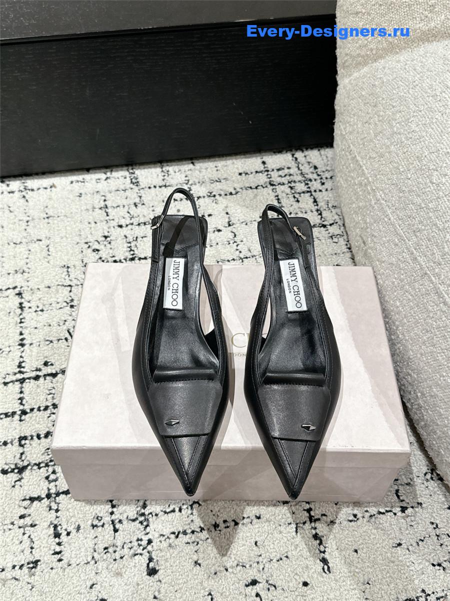J1m*y Ch00 frances black slingback pumps