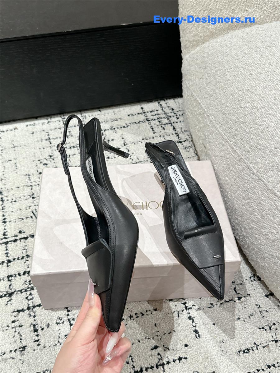 J1m*y Ch00 frances black slingback pumps