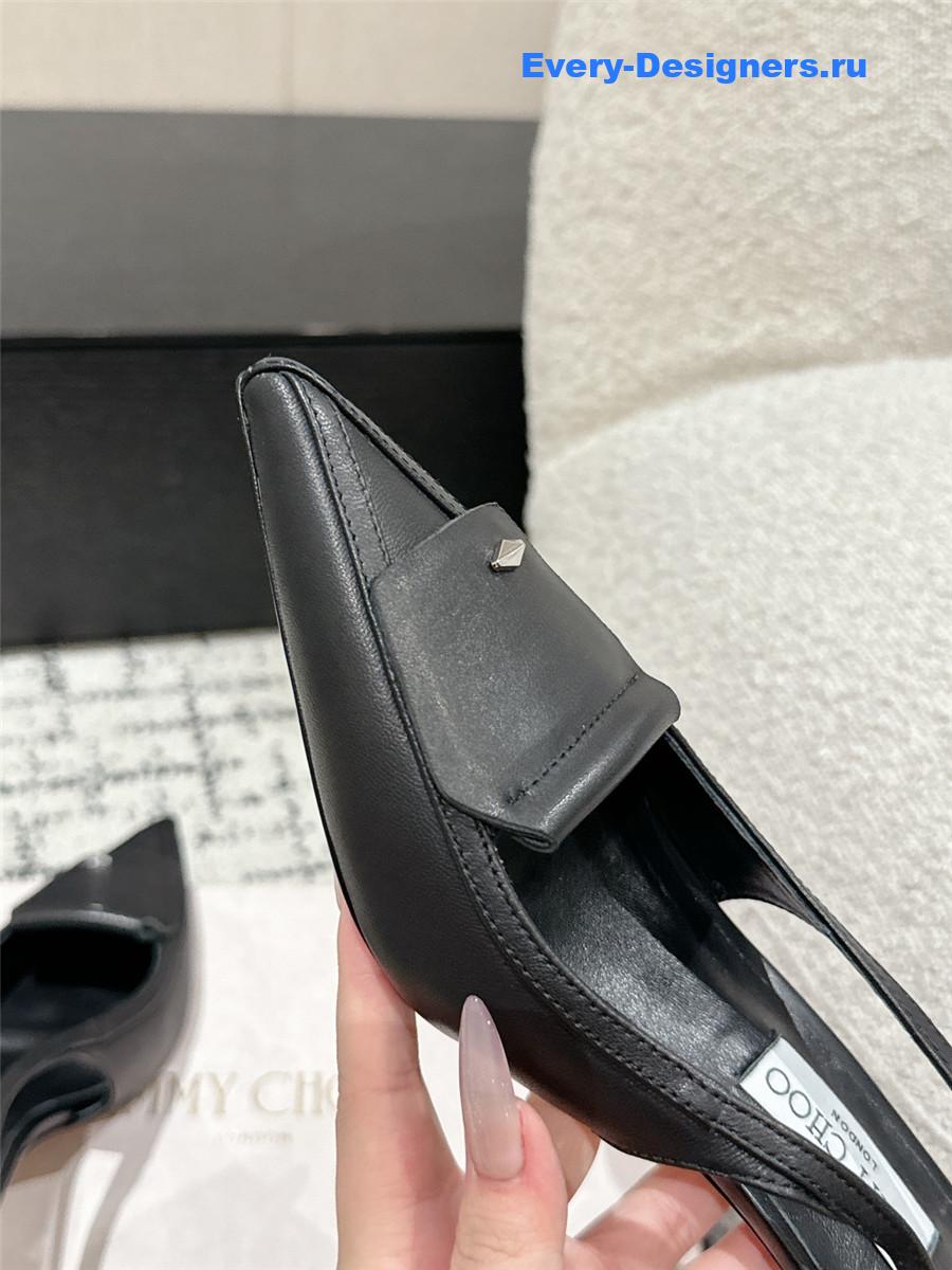 J1m*y Ch00 frances black slingback pumps