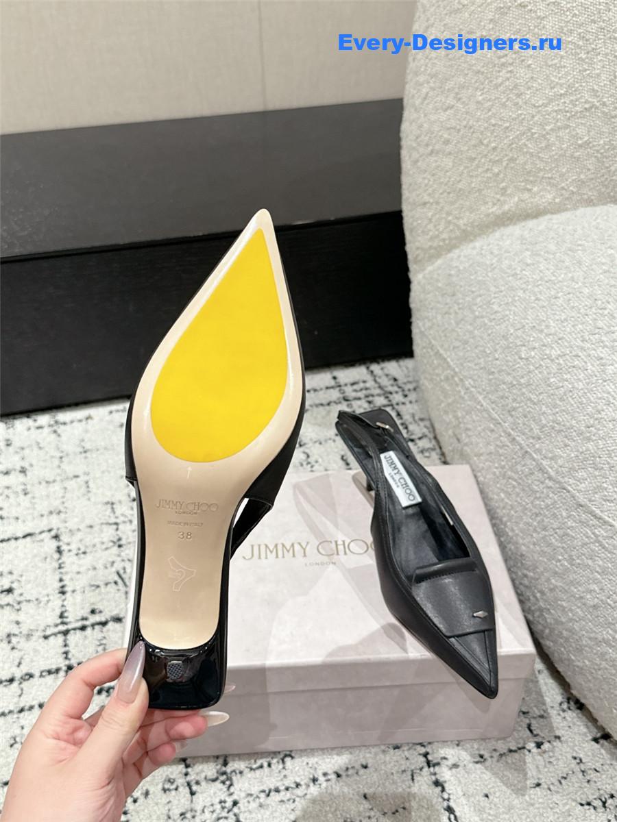 J1m*y Ch00 frances black slingback pumps