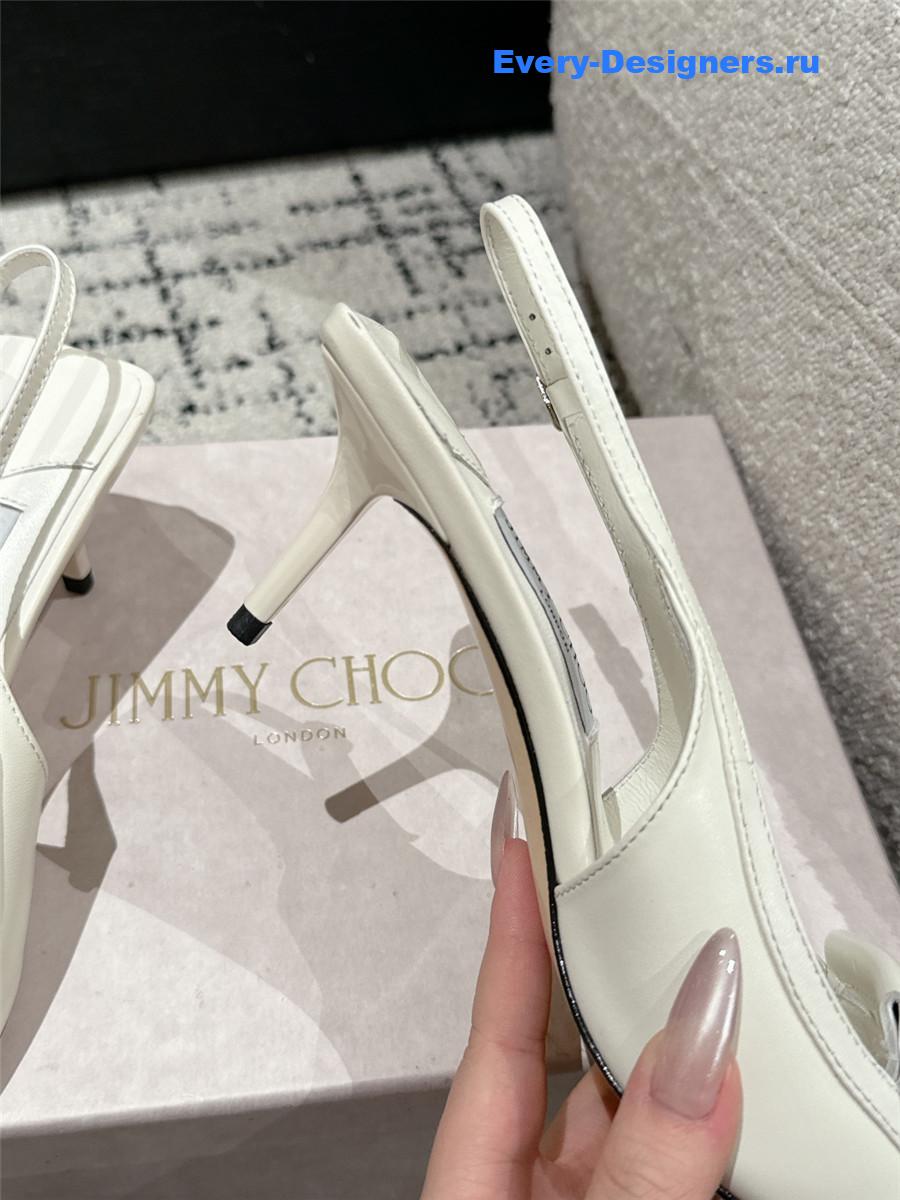 J1m*y Ch00 frances white slingback pumps