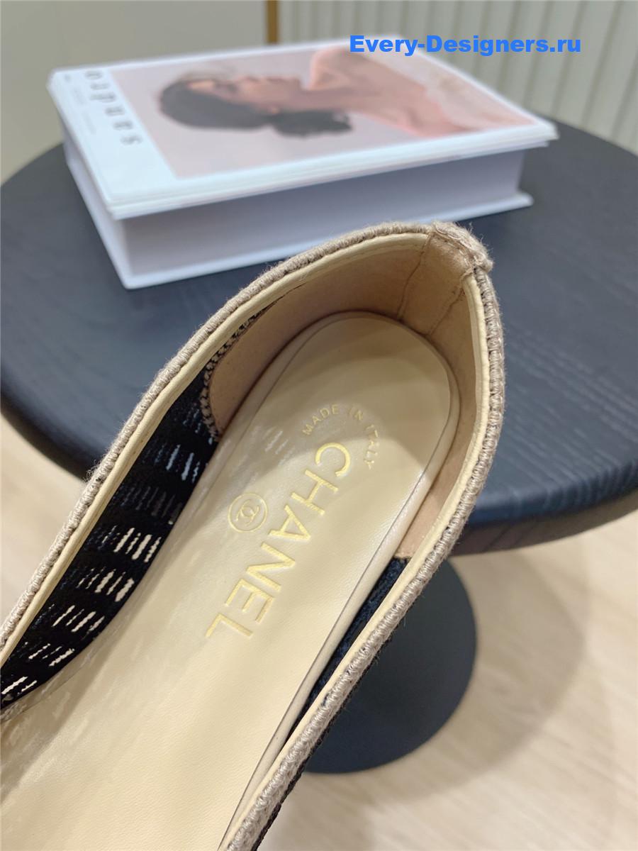 Ch**el cc raffia ballet flats