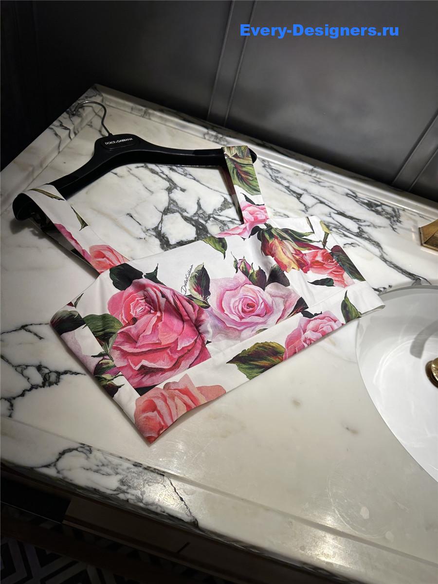 Dolce & Gabbana Tweed Crop Top