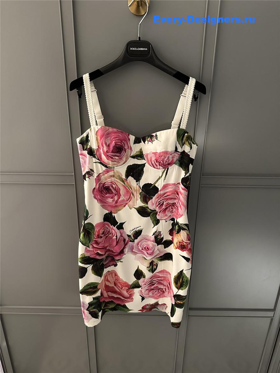 Dolce & Gabbana Floral Bustier Dress