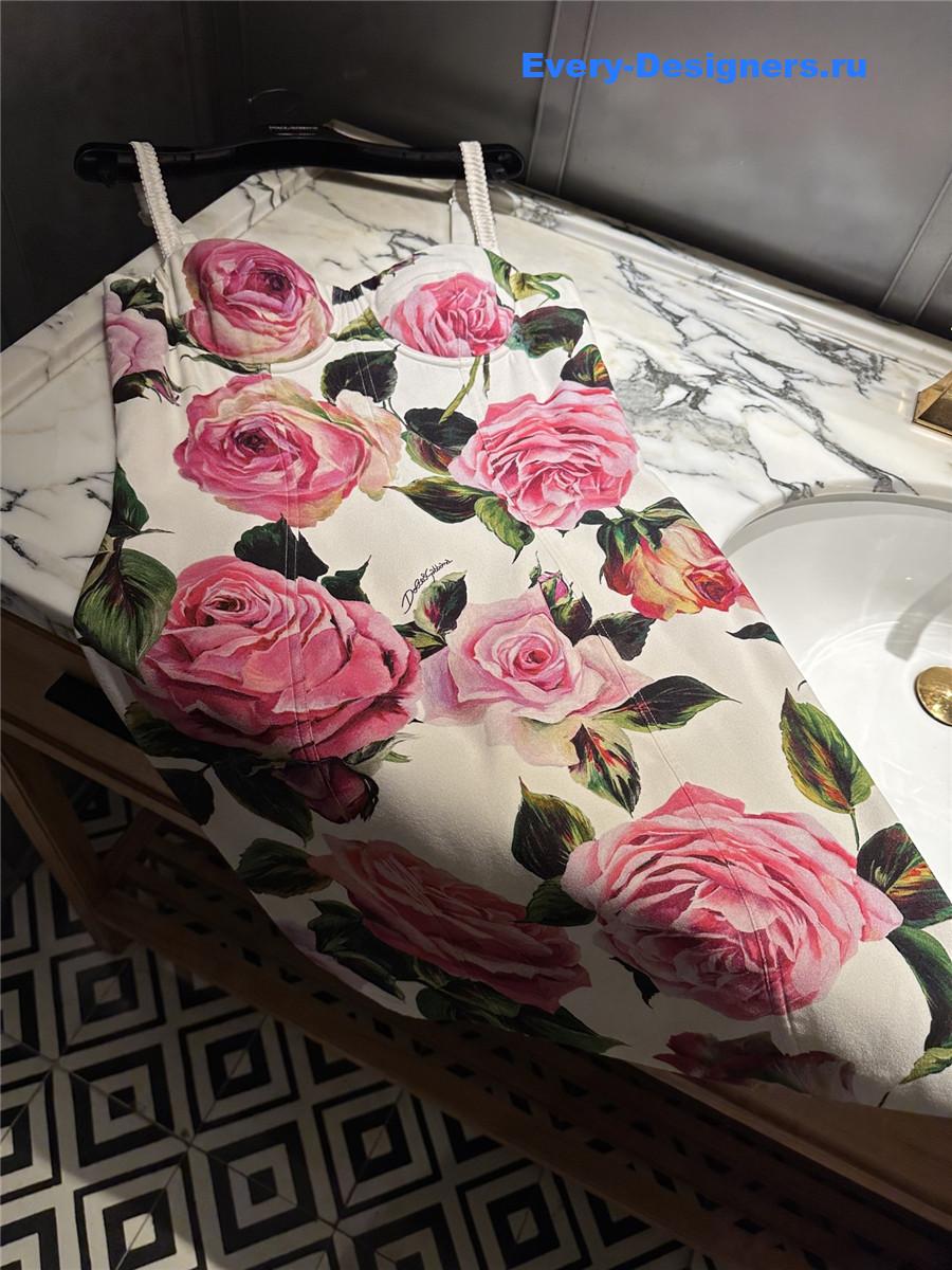 Dolce & Gabbana Floral Bustier Dress