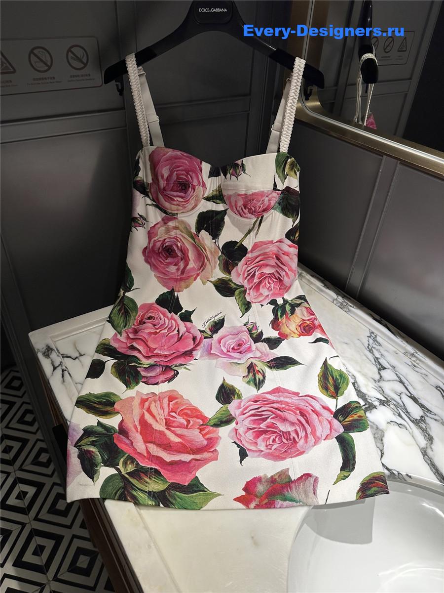 Dolce & Gabbana Floral Bustier Dress