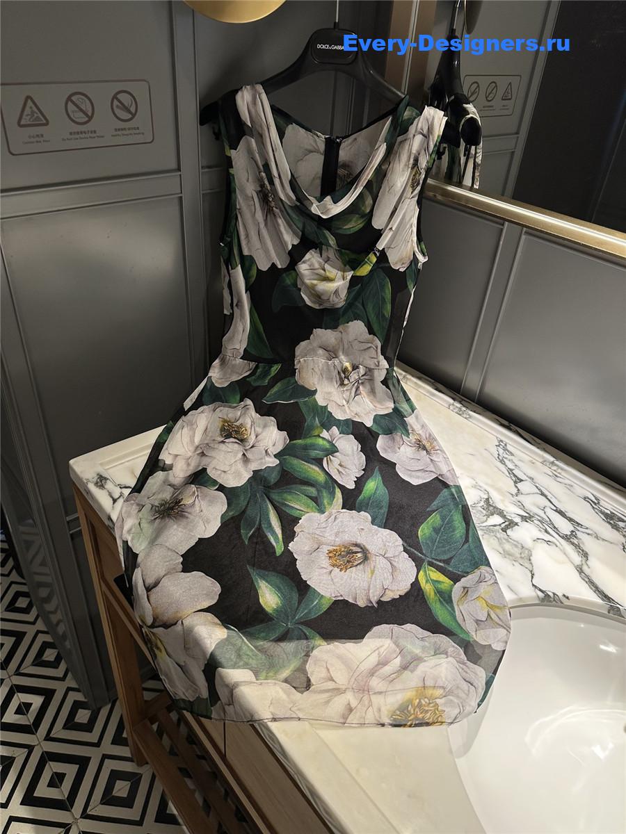 Dolce & Gabbana Floral Silk Chiffon Dress