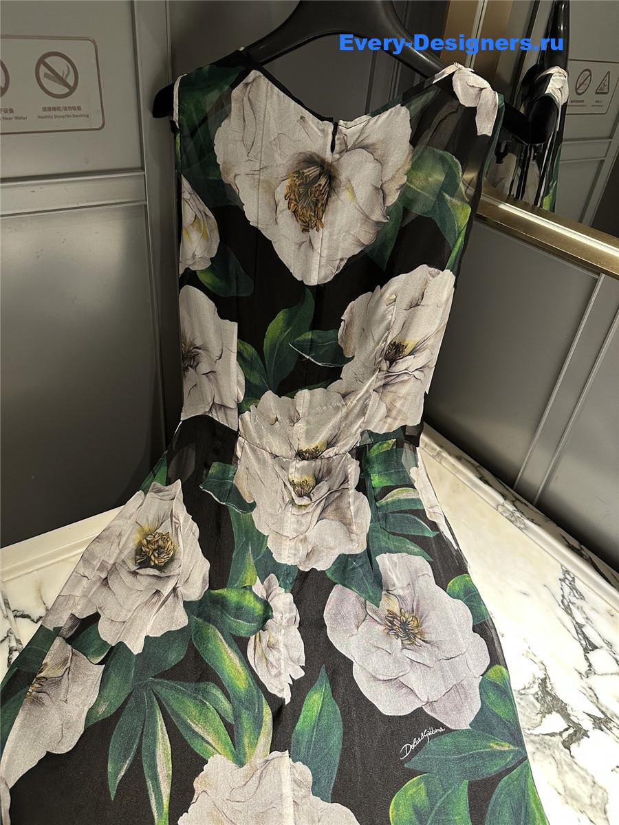 Dolce & Gabbana Floral Silk Chiffon Dress