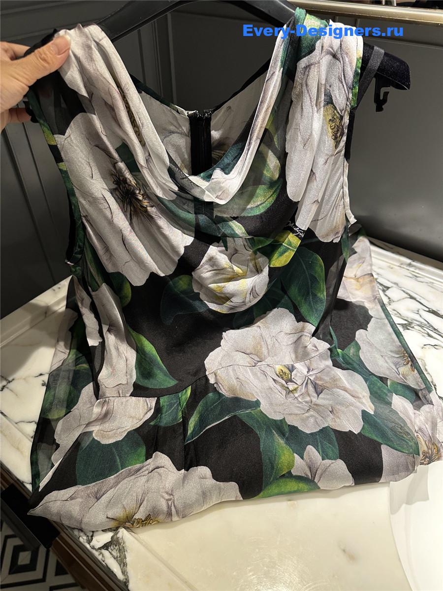 Dolce & Gabbana Floral Silk Chiffon Dress