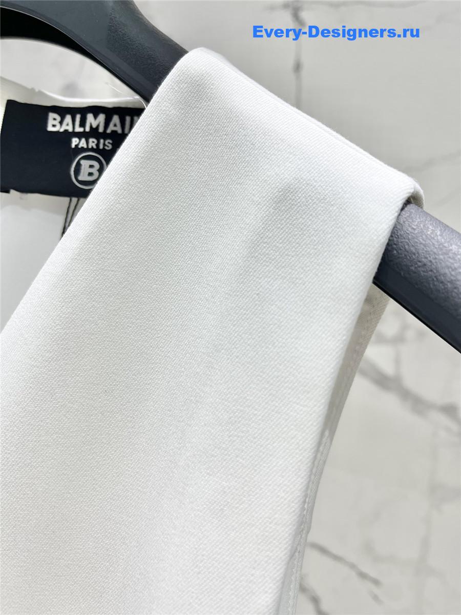 Sa1nt Lau*nt sleeveless blazer dress in white