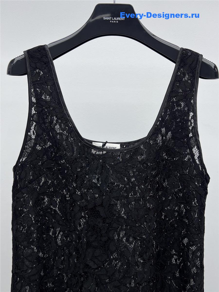 Sa1nt Lau*nt floral lace mini dress